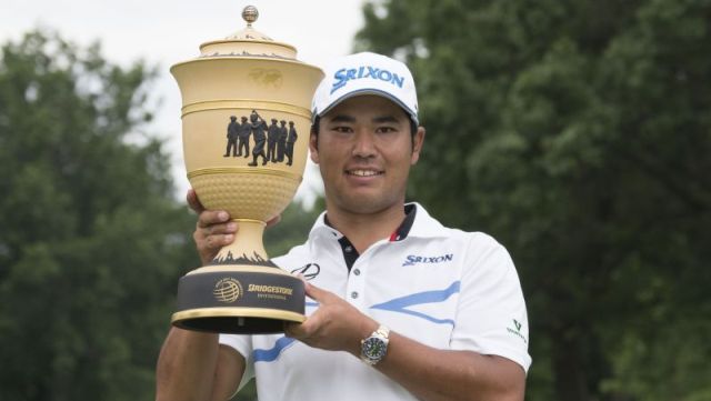 Hideki Matsuyama matches course record 61 to claim WGC Bridgestone Invitational
