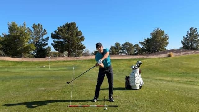 Martin Chuck demonstrates the proper way to make an inside-out swing